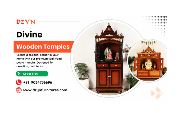 Creating a Sacred Corner: Timeless Mandir for Home Designs by DZYN Furnitures