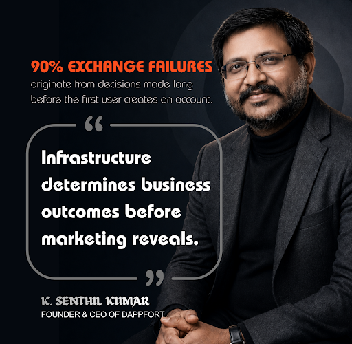 Why Most Crypto Exchanges Fail Before Reaching 10,000 Users: Infrastructure Lessons Shared by Dappfort CEO Senthil Kumar